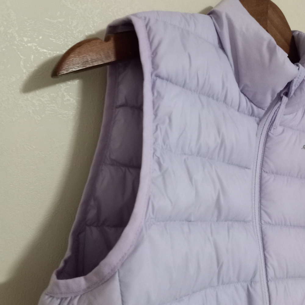 Eddie Bauer L 14 Girls Duck Down Puffer Zip Front Vest in Lilac Kids - Picture 4 of 11